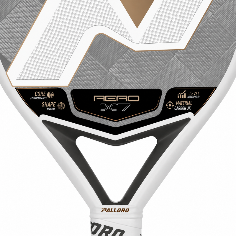 Palloro Aero X7 padel racket throat detail