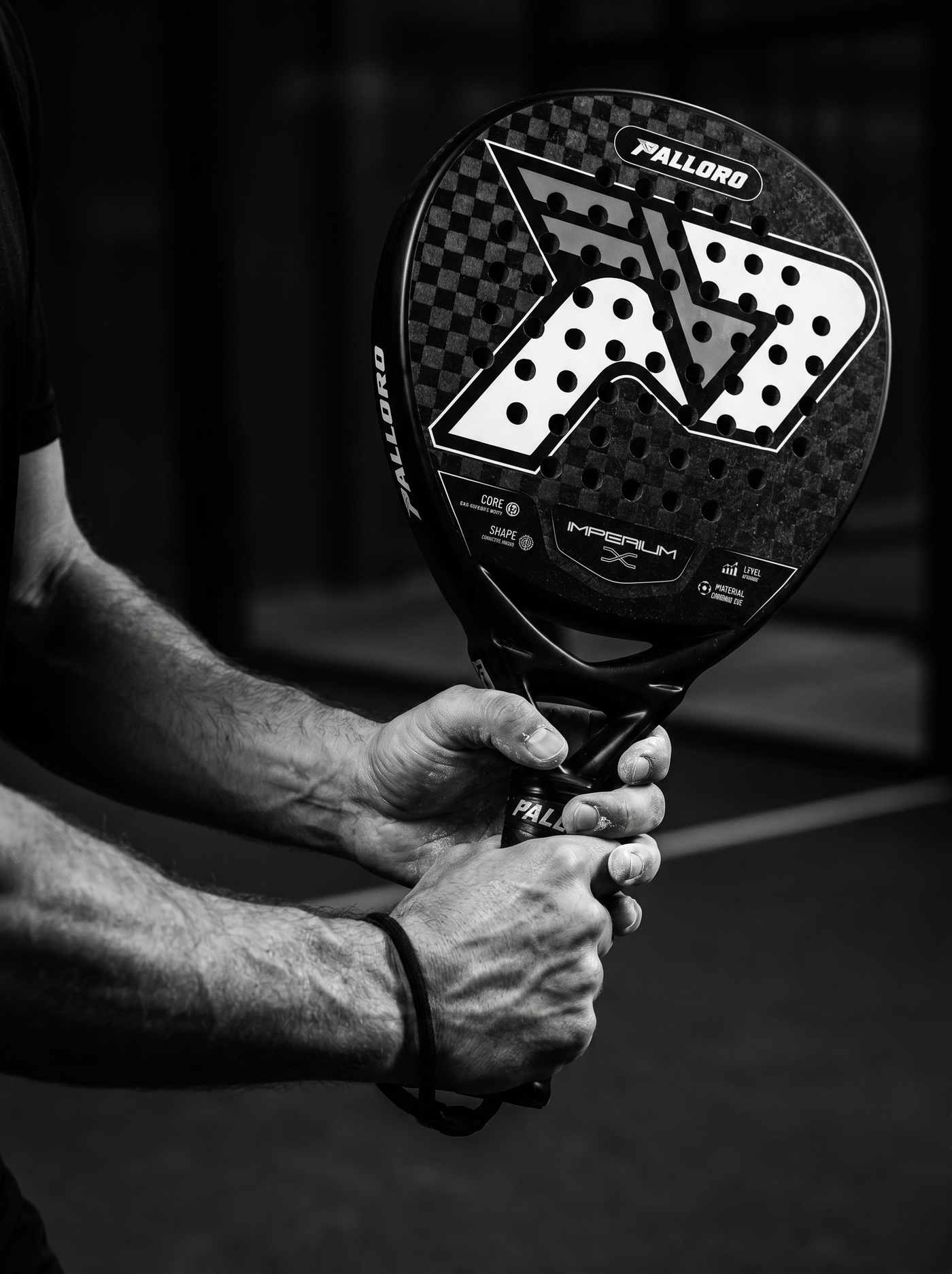 Padel player before the match
